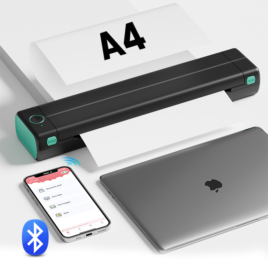 Phomemo M08F Portable A4 Printers Thermal Inkless Printer or Thermal Paper Lot