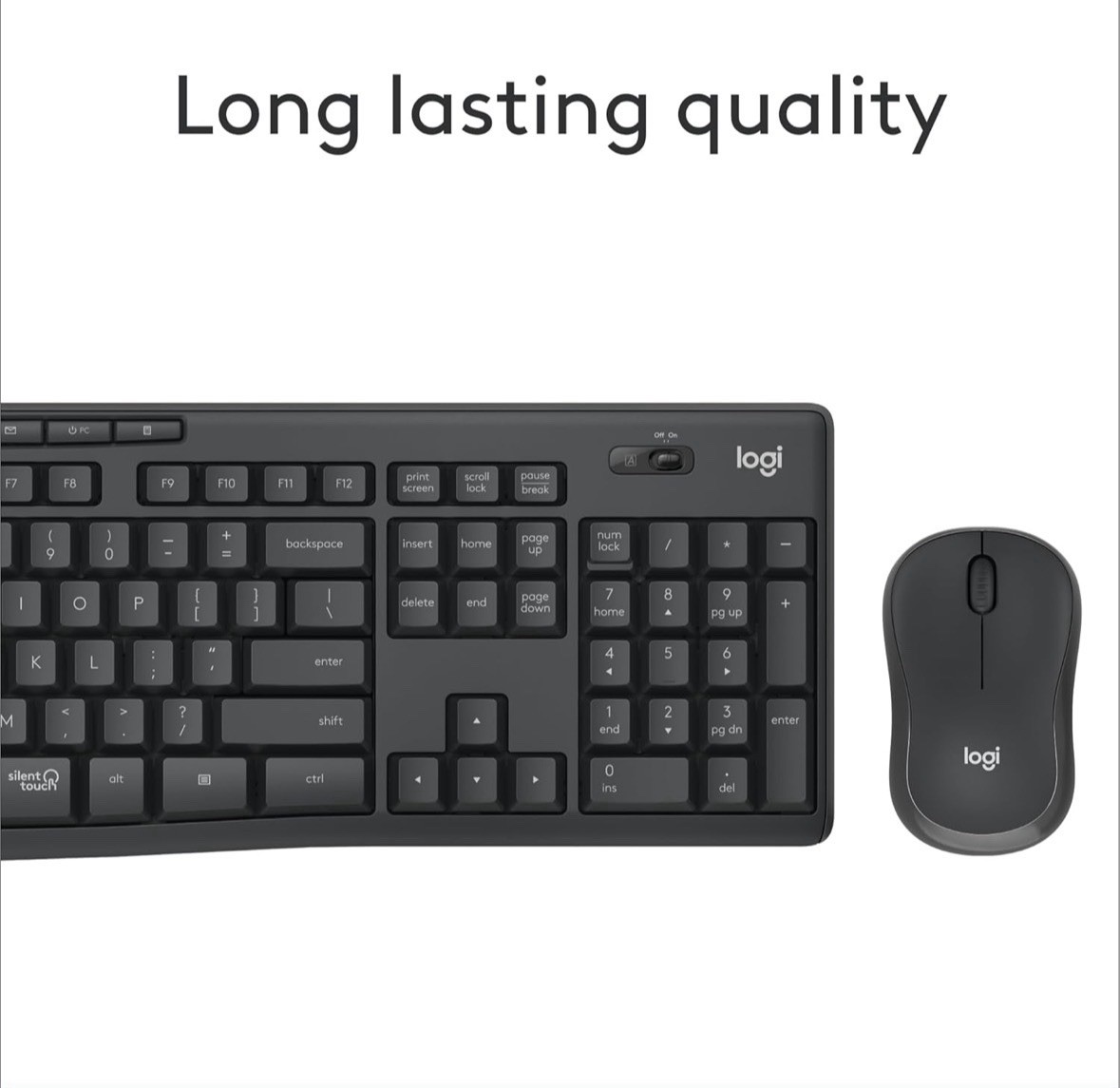Logitech MK295 Wireless Mouse & Keyboard Combo with SilentTouch Technology.