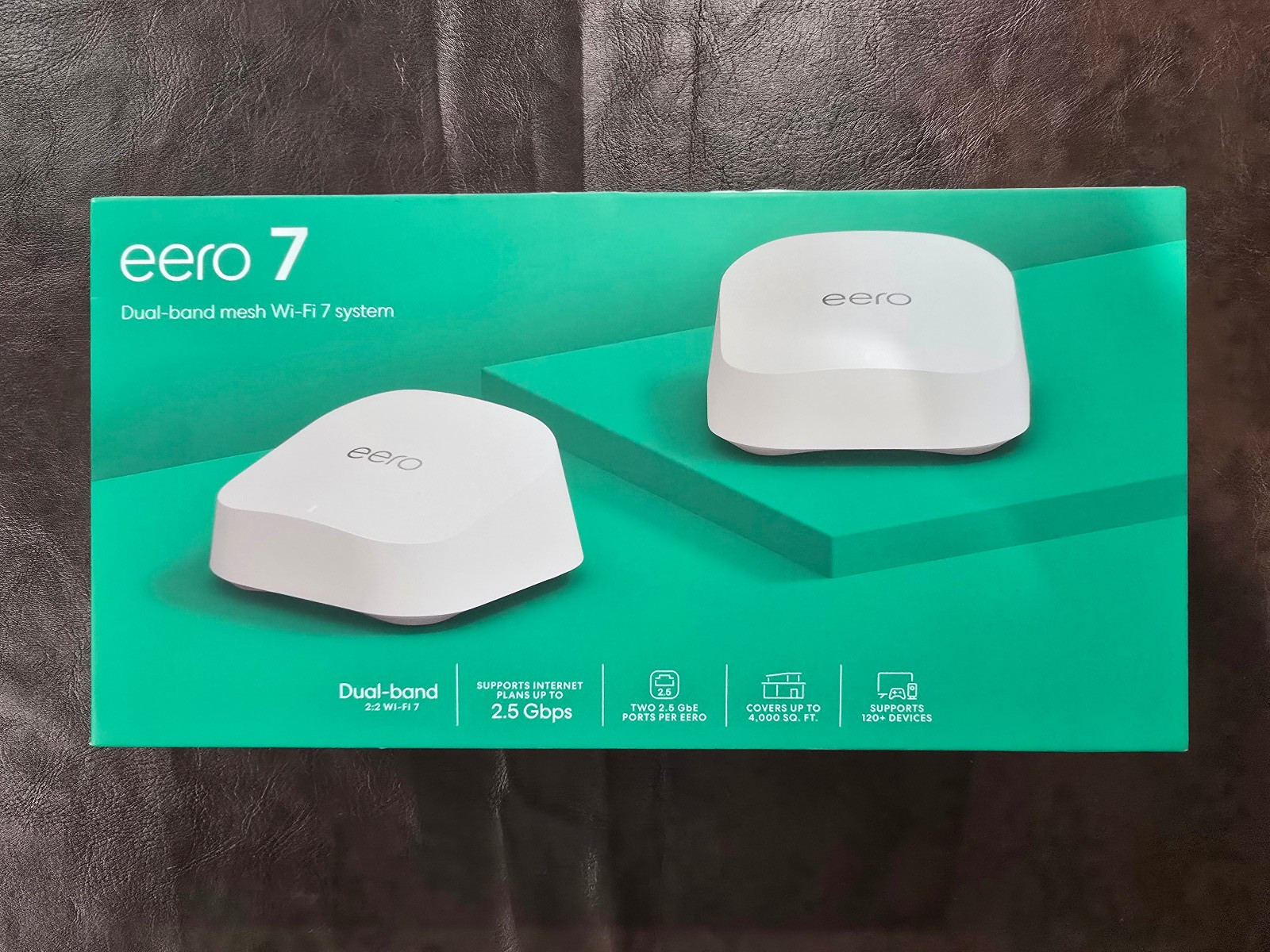eero 7 Dual-Band Mesh Wi-Fi 7 System (2-pack): Extender with Smartphone Control