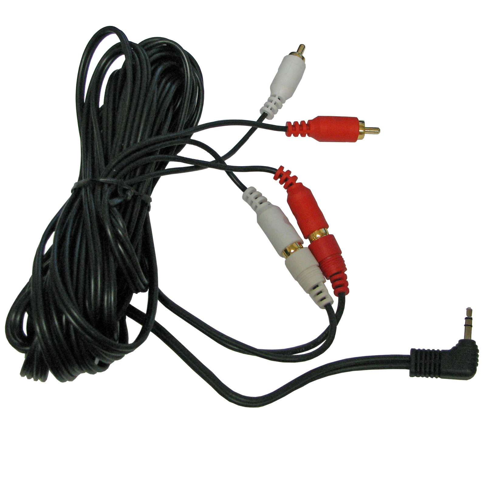 20 ft Stereo 3.5mm Cable 1/8 Headphone PC to home stereo hifi dual 2 male RCA