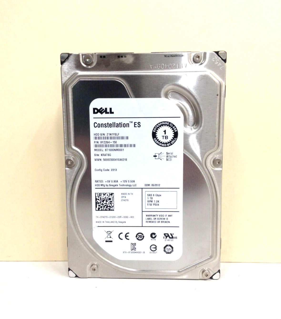 DELL 1TB 7.2K 6G 3.5IN SAS HDD ST1000NM0001 9YZ264-150 TESTED