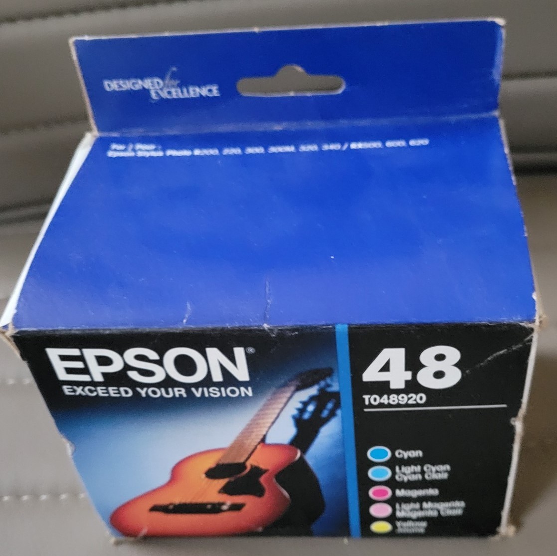 GENUINE EPSON T048 5 PACK SEALED INK R200 220 300 300M 320 340 RX500 600 620