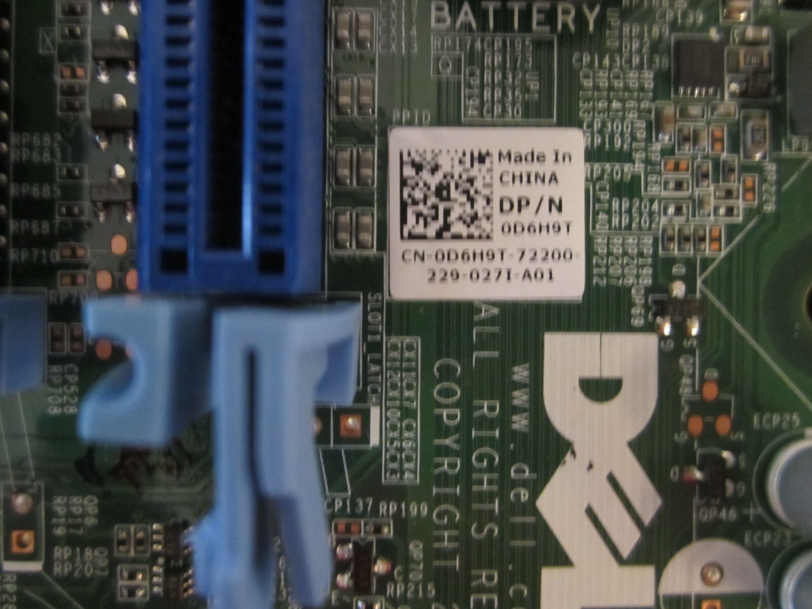 Dell OptiPlex 990 SFF LGA 1155 DDR3 SDRAM Desktop Motherboard D6H9T