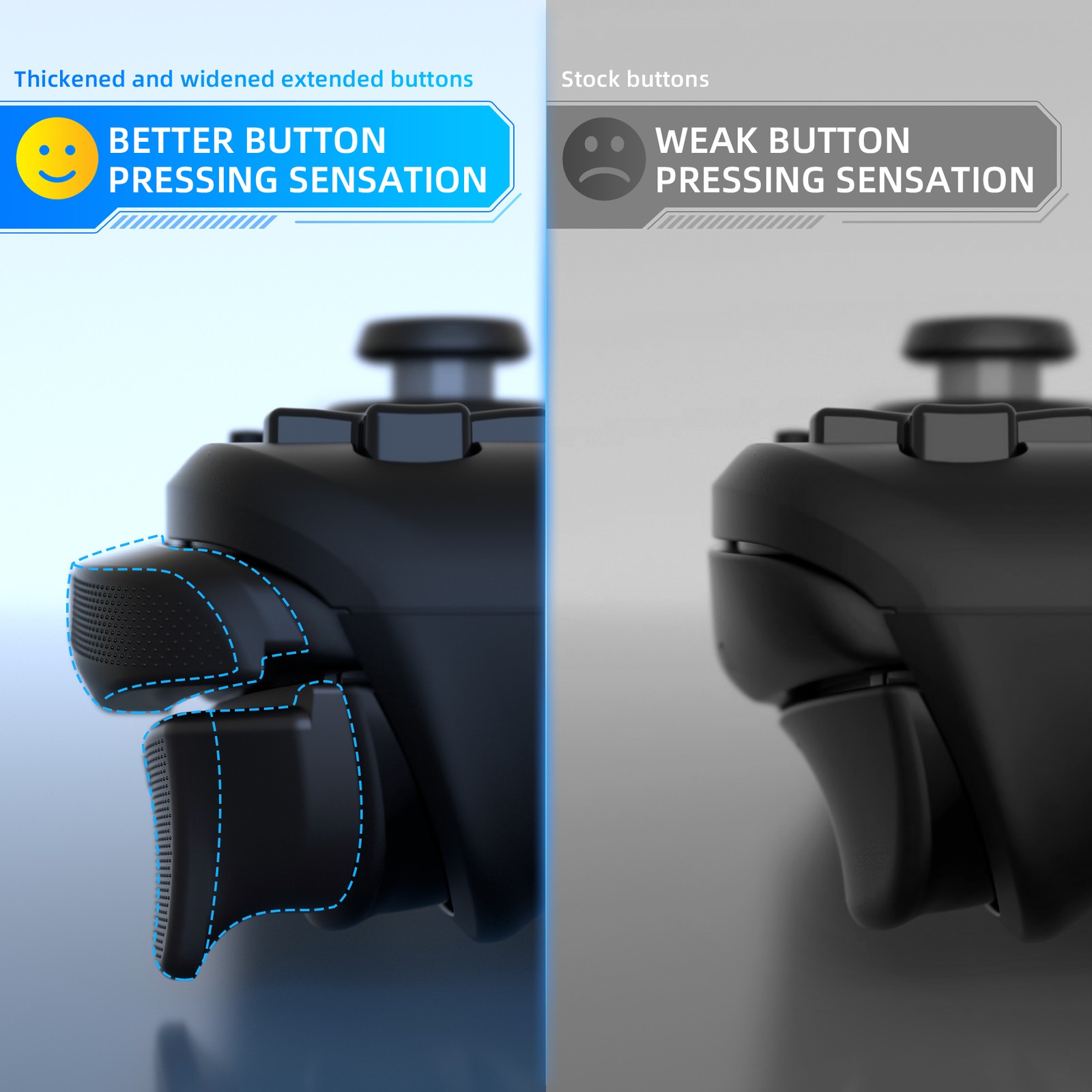 LR Increaser Shoulder Buttons Trigger Enhancement Set for Steam Deck LCD/OLED