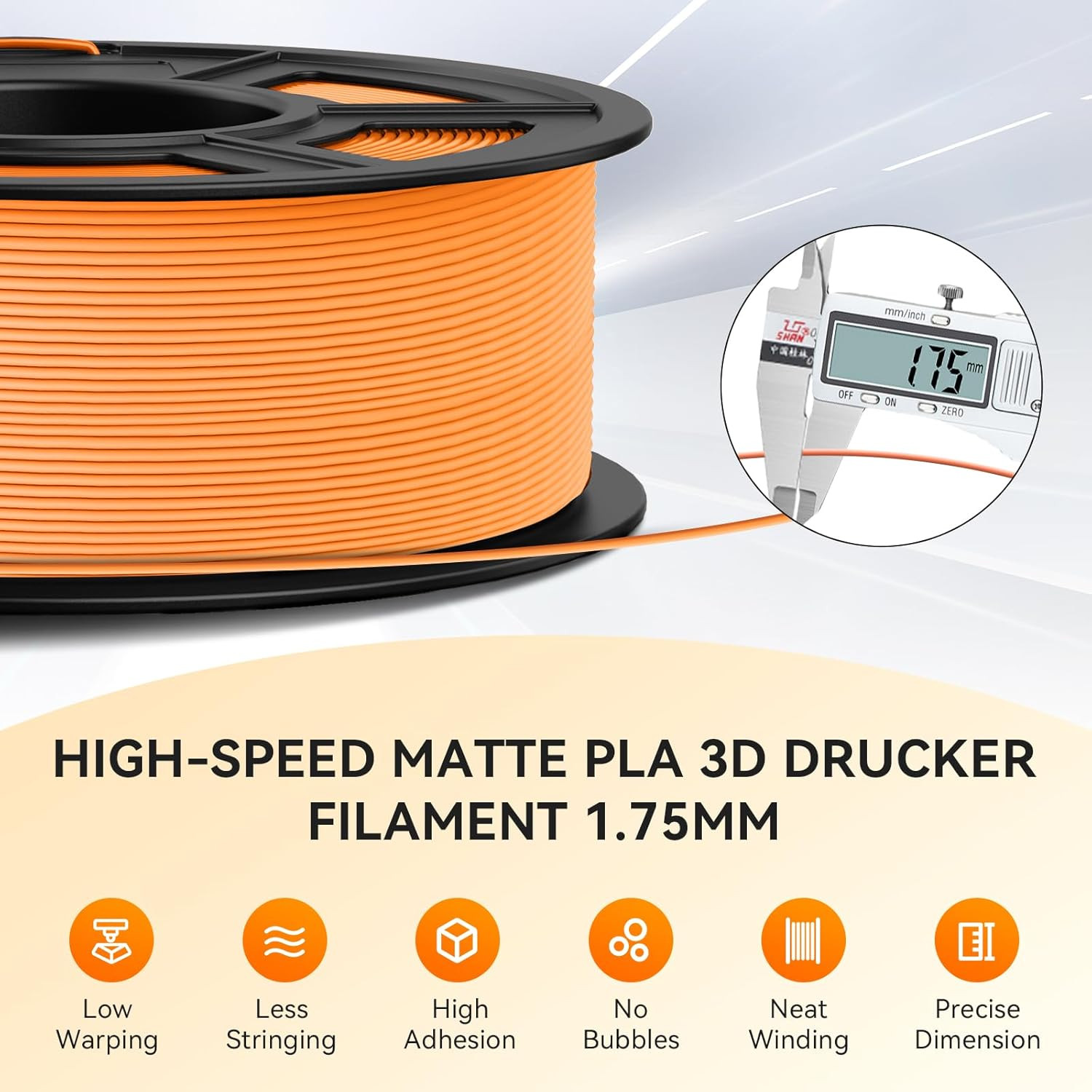 🔥【Buy 6 Get 4 Free,Add 10】TECBEARS PETG/PLA/PLA+ Matte 3D Printer Filament 1KG