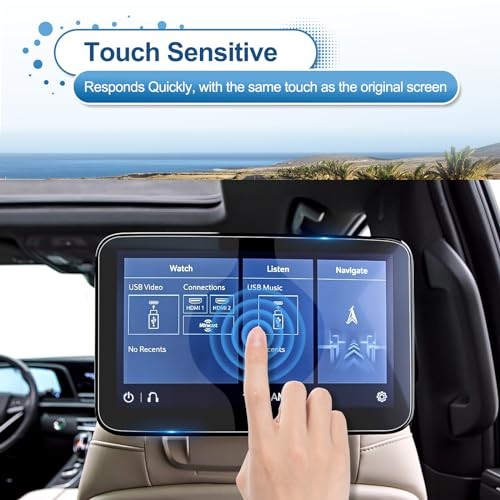 (2Pack) 2021-2025 2026 Escalade Screen 12.6In Tempered Glass (for Rear Display)