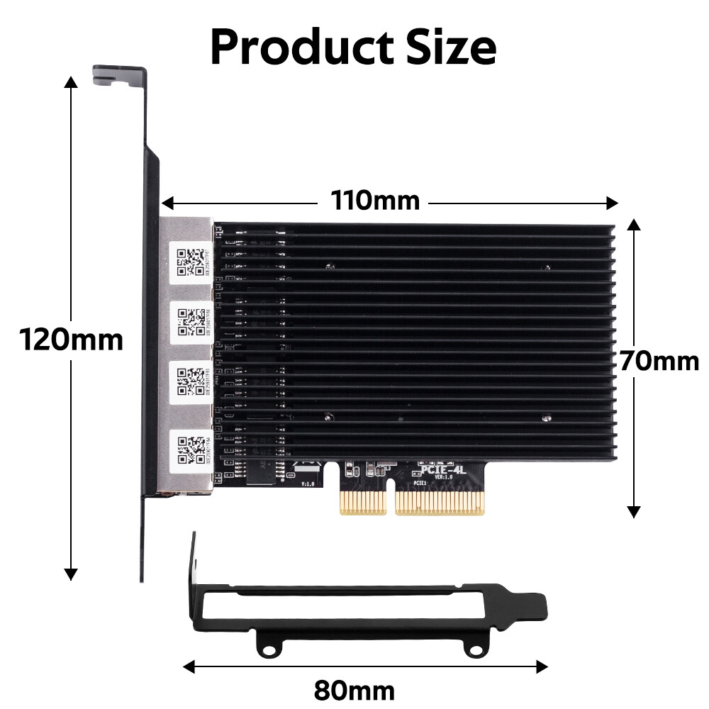 Intel I226-V 2.5Gbps PCIe Network Card | 2.5 Gigabit LAN Adapter NIC | RJ45 Port