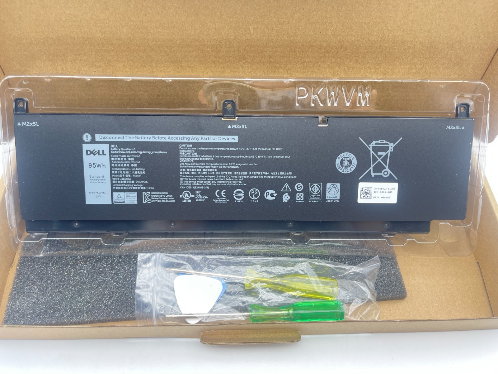Genuine PKWVM Battery For Dell Precision 7750 7760 7550 7560 Mobile Workstation