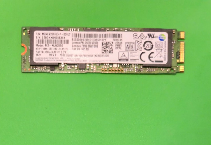 Samsung Lenovo 256GB SSD SATA M.2 MZ-NLN2560 MZNLN256HCHP-000L7