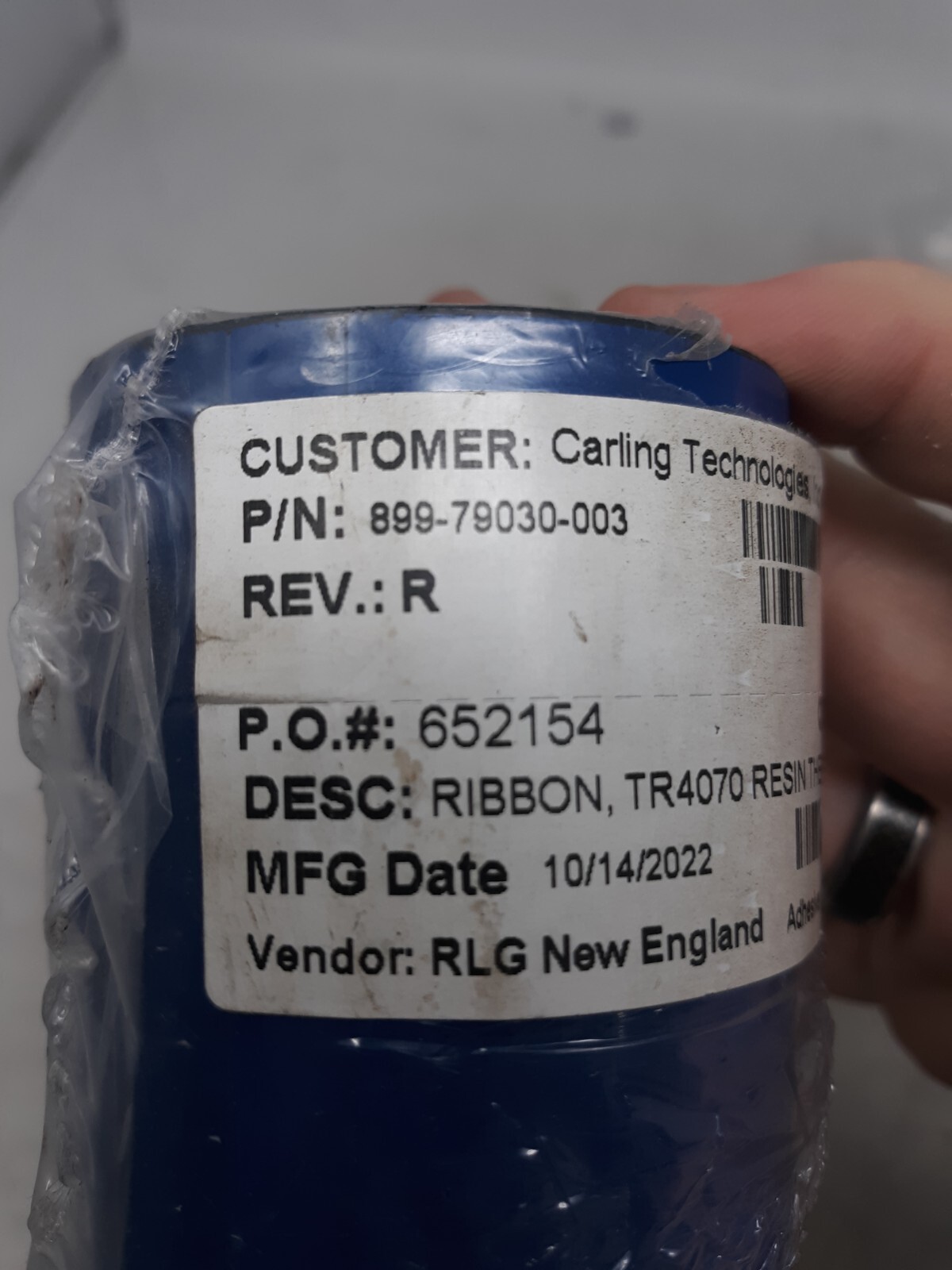RLG TR4070 Resin Thermal Transfer Ribbon 3.26″ x 984′ 899-79030-003 Lot of 2