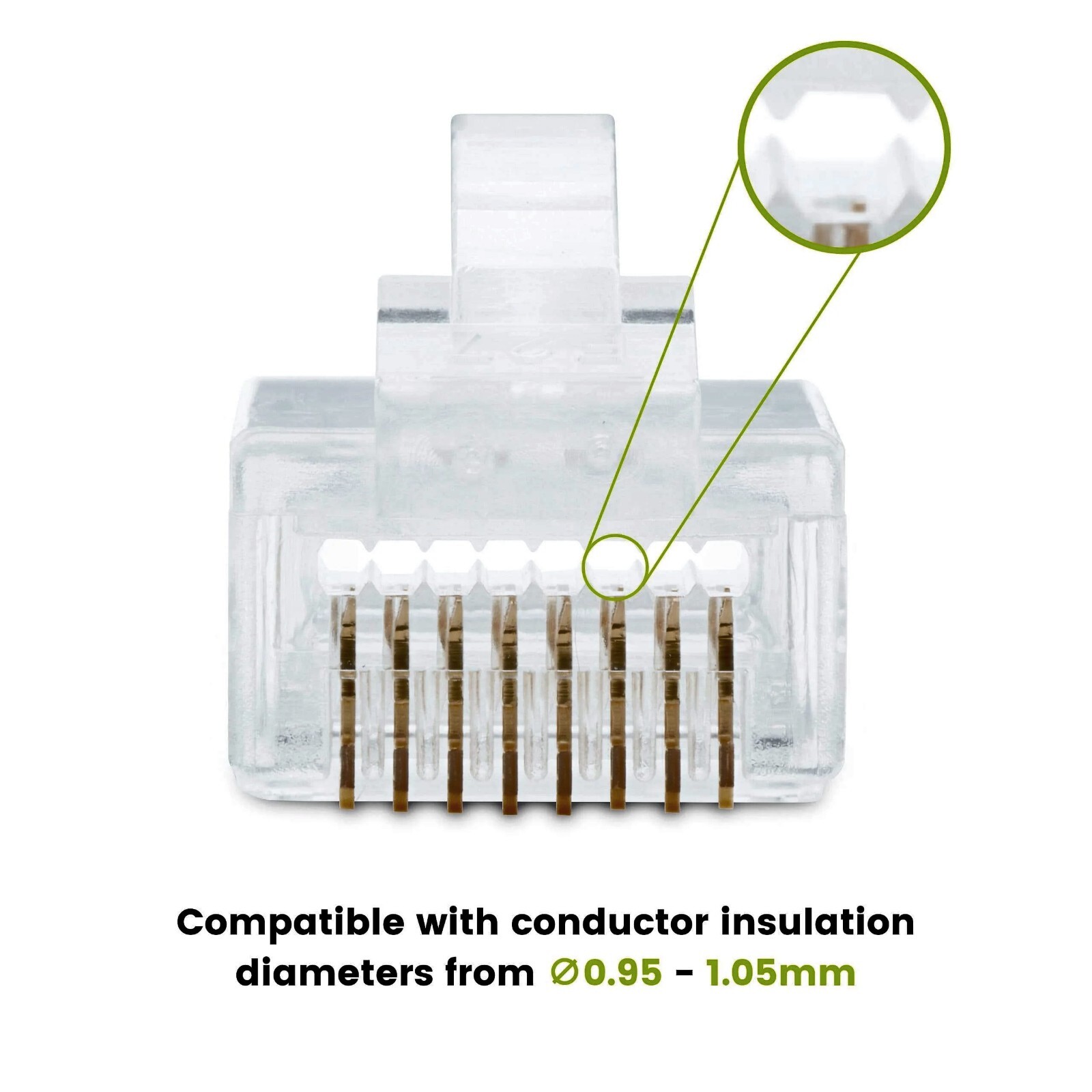 Cat6 Cat6a Pass Through RJ45 End Modular Plug UTP Ethernet Unshielded Connectors