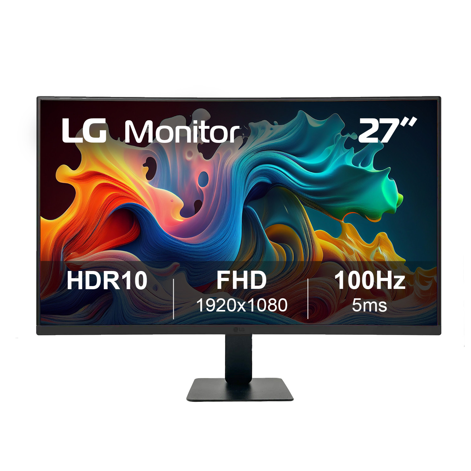 LG 27″ FHD HDR10 16:9 Curved Monitor 5ms GtG 100Hz – Black 27U421A-B 2026 Model