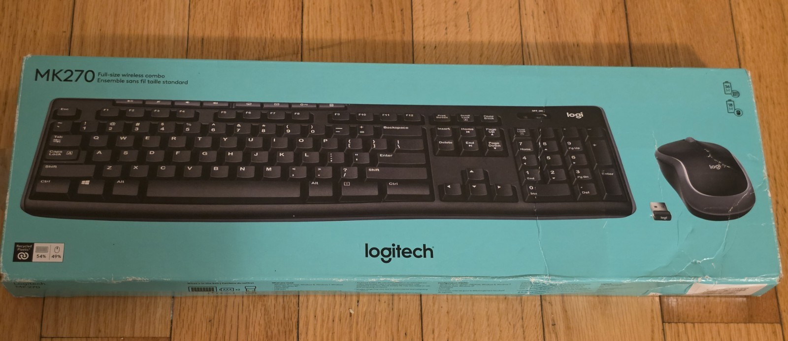 Logitech MK270 Wireless Keyboard & Mouse Combo for Windows 2.4GHz Wireless Black