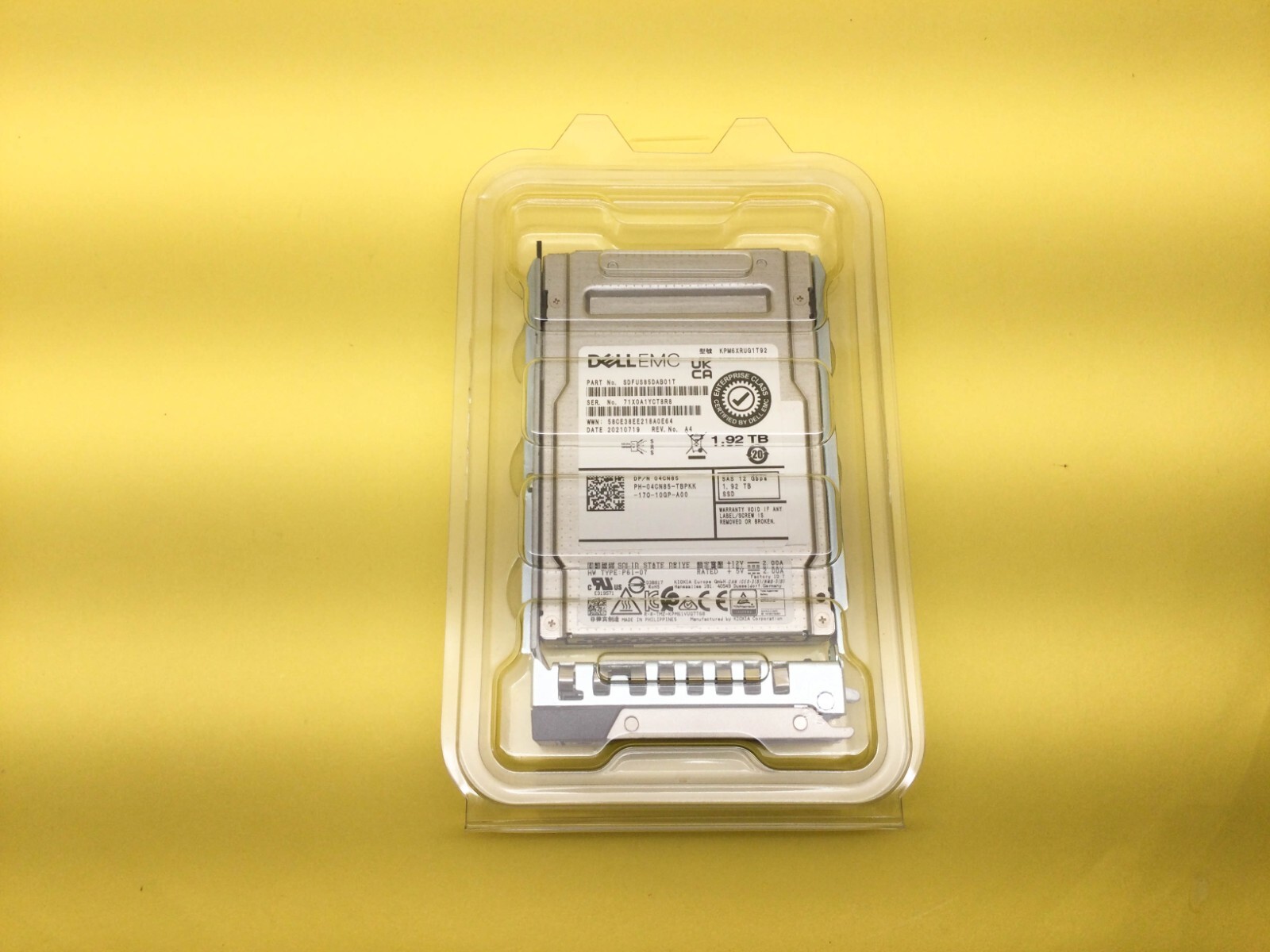 4CN85 Dell 1.92TB SAS 12Gbps Read Intensive 2.5in SSD 04CN85 KPM6XRUG1T92 New