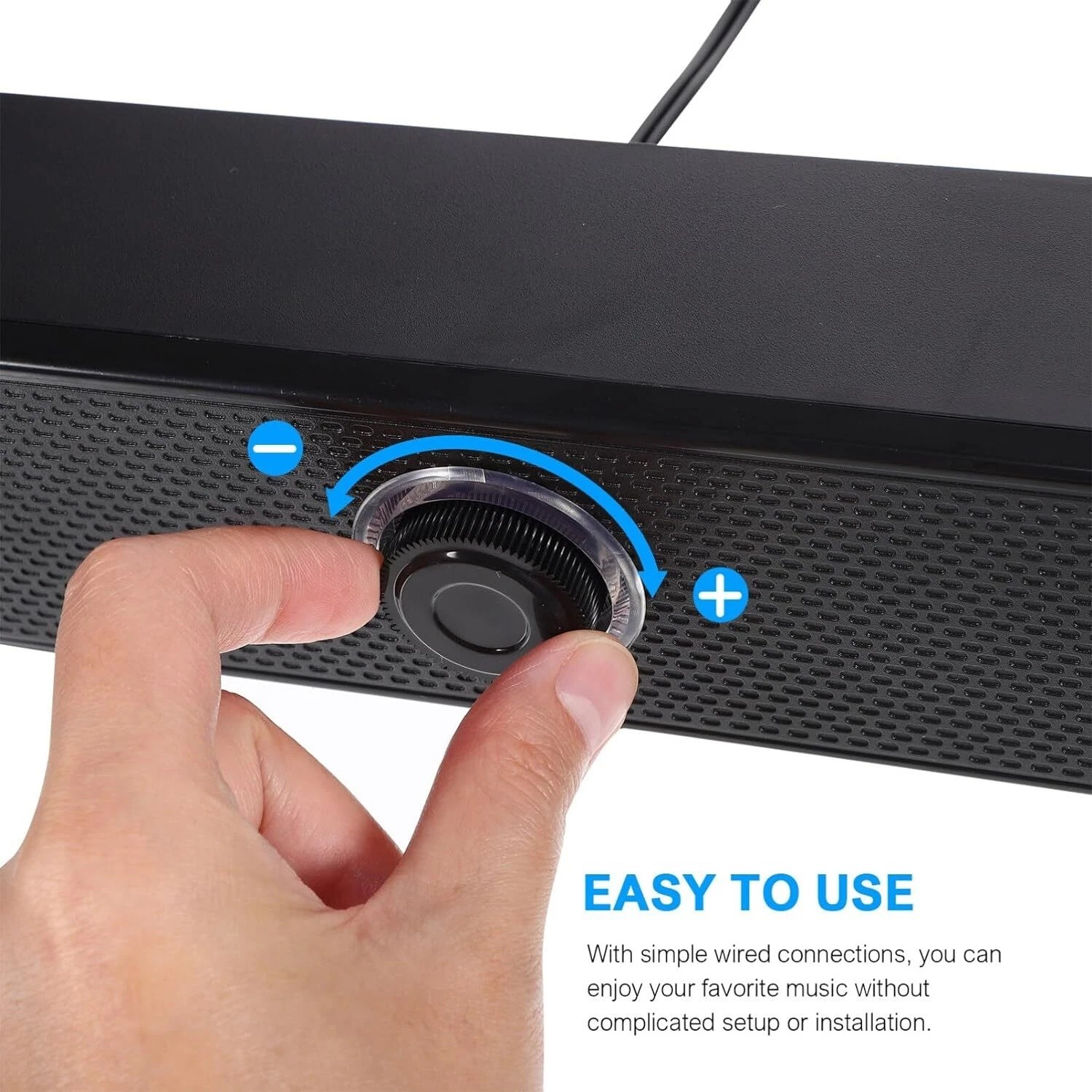 Stereo Bass Sound Computer Speakers 3.5mm USB Wired Soundbar for Desktop Laptop