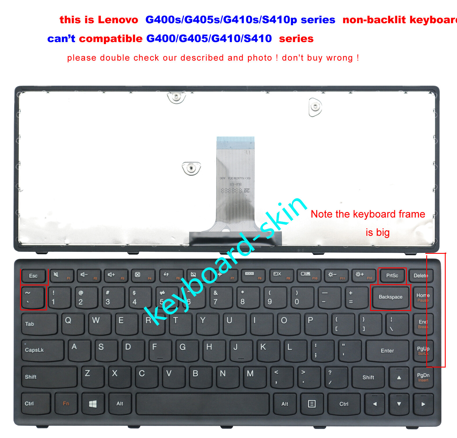 New for Lenovo S410P S410p-IFI Z410 Series Laptop US Keyboard—unfit S410