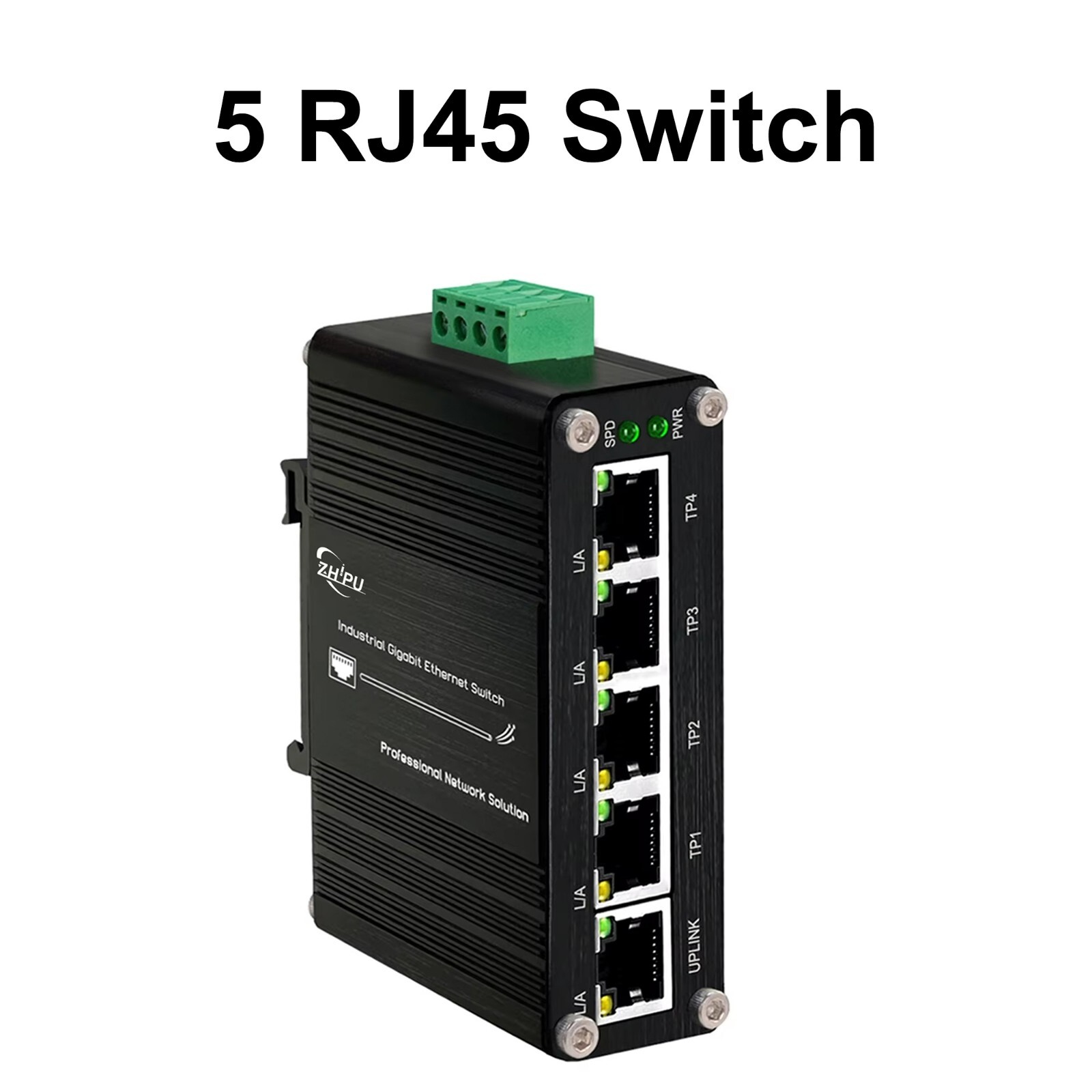 Mini Industrial (Managed) 5 Port Gigabit Ethernet PoE Switch Standard or passive