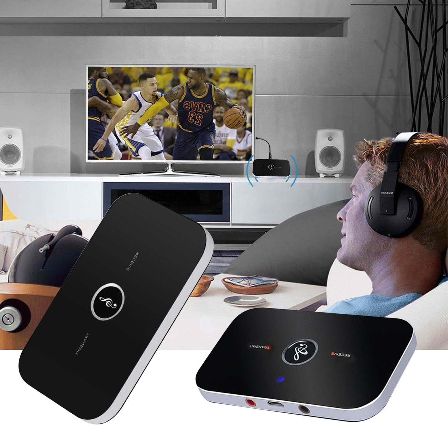 2-IN-1 Bluetooth Receiver & Transmitter Wireless RCA to 3.5mm Aux Audio Adapter