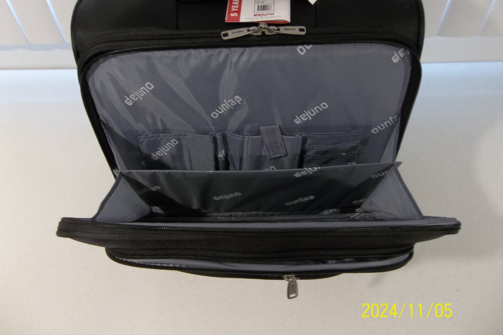 Briefcase Computer Case Dejuno Model PRC22-BK Rolling 17″ Laptop One Size Black