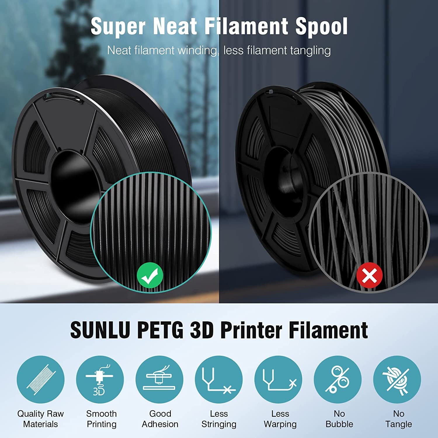 【Buy 4 Get 6】 SUNLU PLA+ PETG PLA TPU Silk 3D Printer Filament 1.75mm 1KG/0.25KG