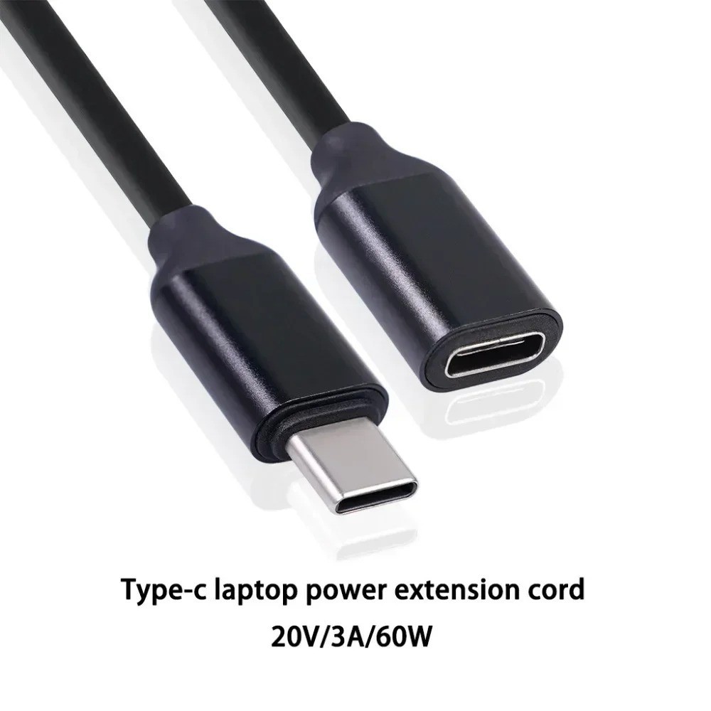 USB C Data Cables 60W Type-c Extension Cord Type-c Male To Female 3A Extension