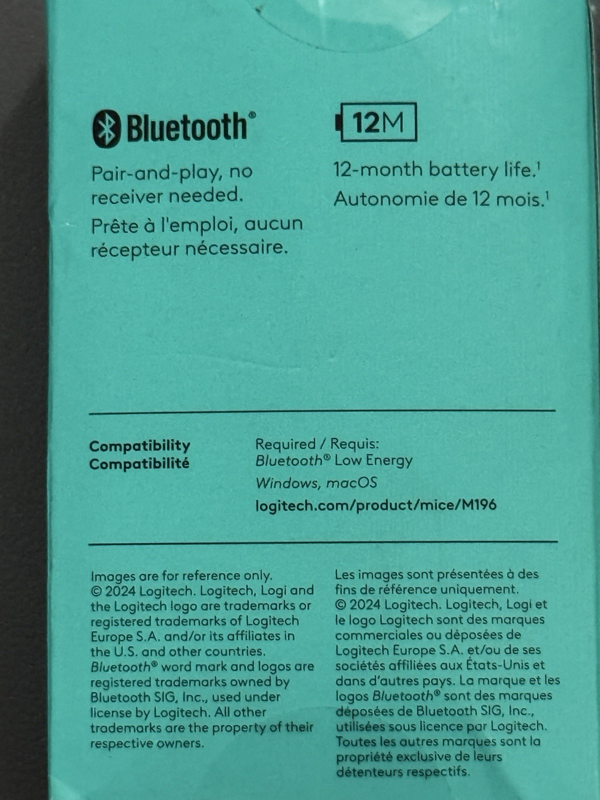 NEW Logitech M196 Bluetooth Wireless Mouse Compact and Portable Mouse