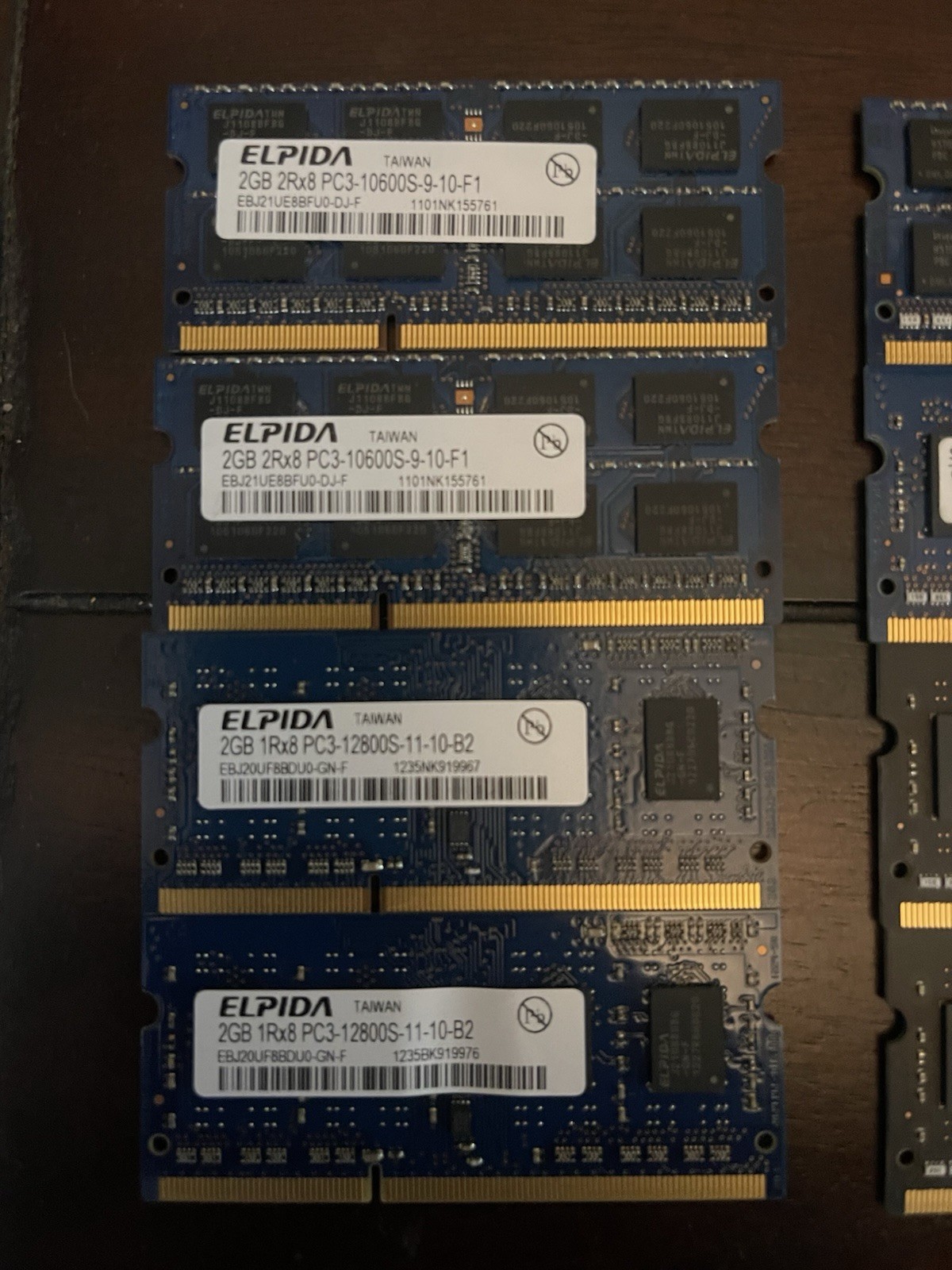 Lot of 12 DDR3 Memory Chips Various Brands Models Speeds. See Description & Pics