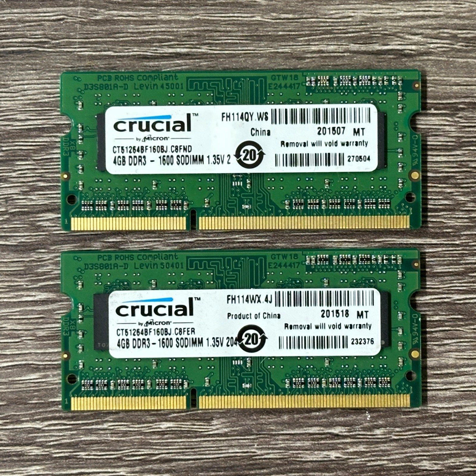 2x 4GB DDR3 1600 MHz / 1333 MHz PC3 SODIMM Laptop RAM Units – 8GB (Mixed Brand)
