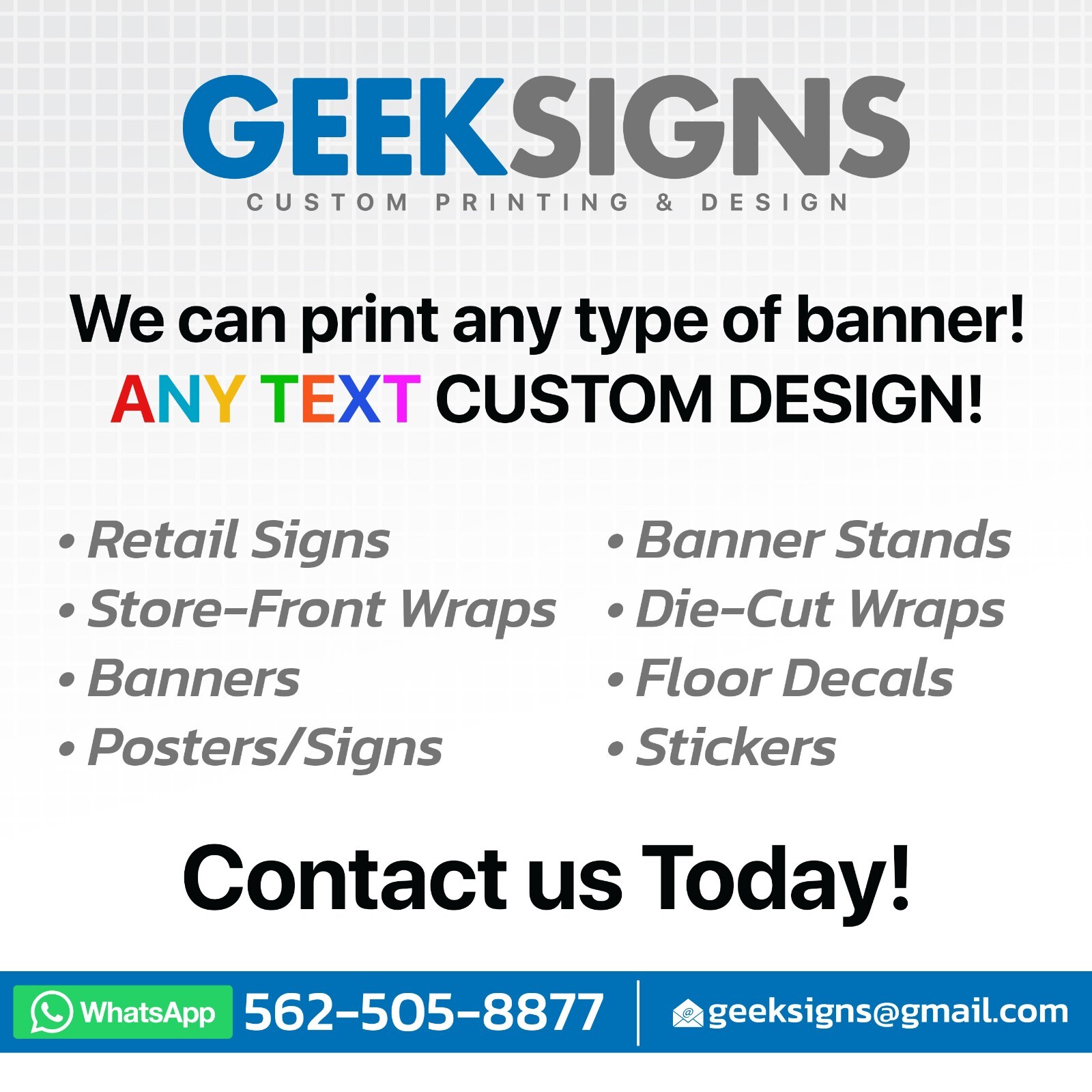 iPhone Watch iOS cell smartphone watch repair retail store front sign banner