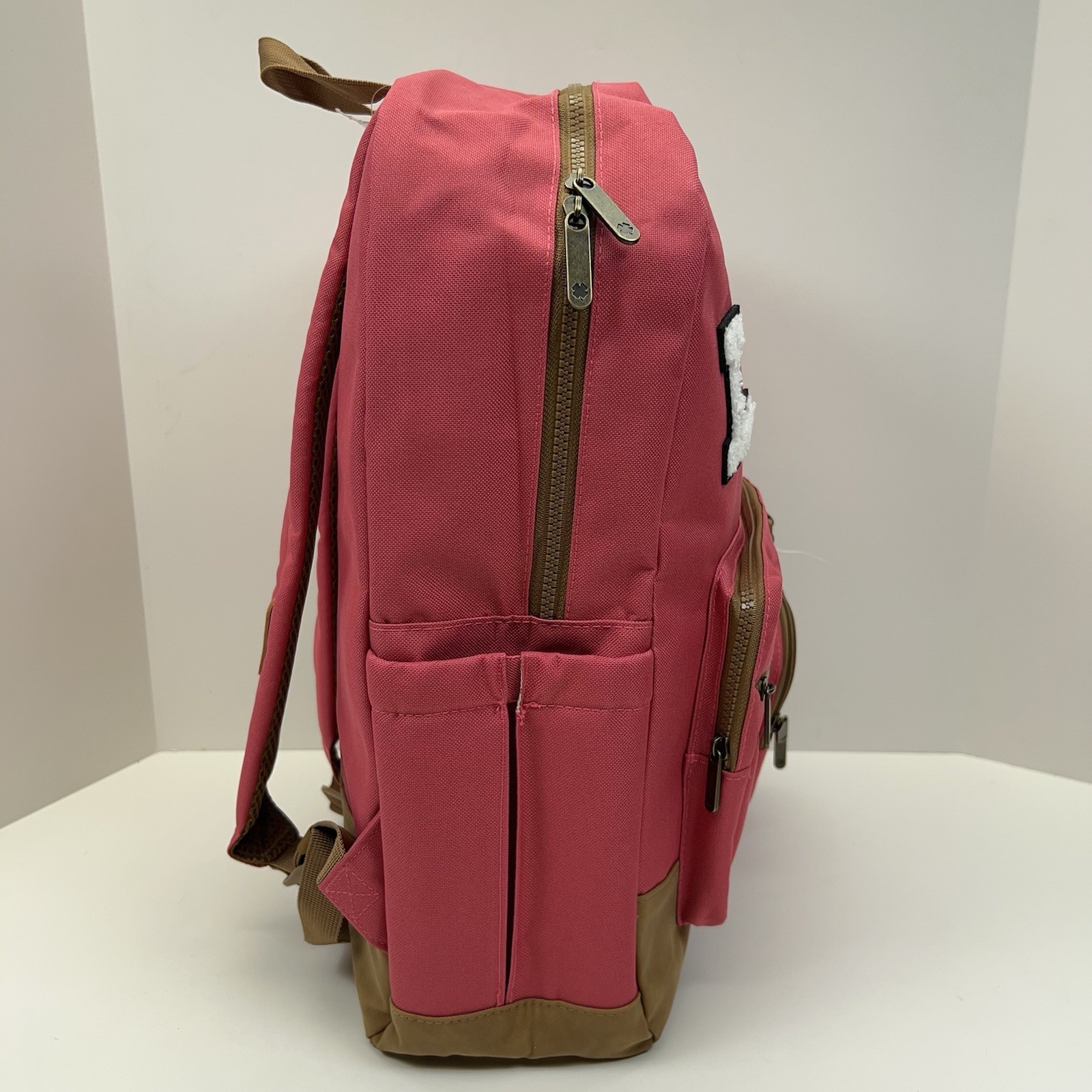 LUCKY BRAND Backpack 15″ Laptop Mini Bookbag Charm Patches Pink Canvas Urban NWT