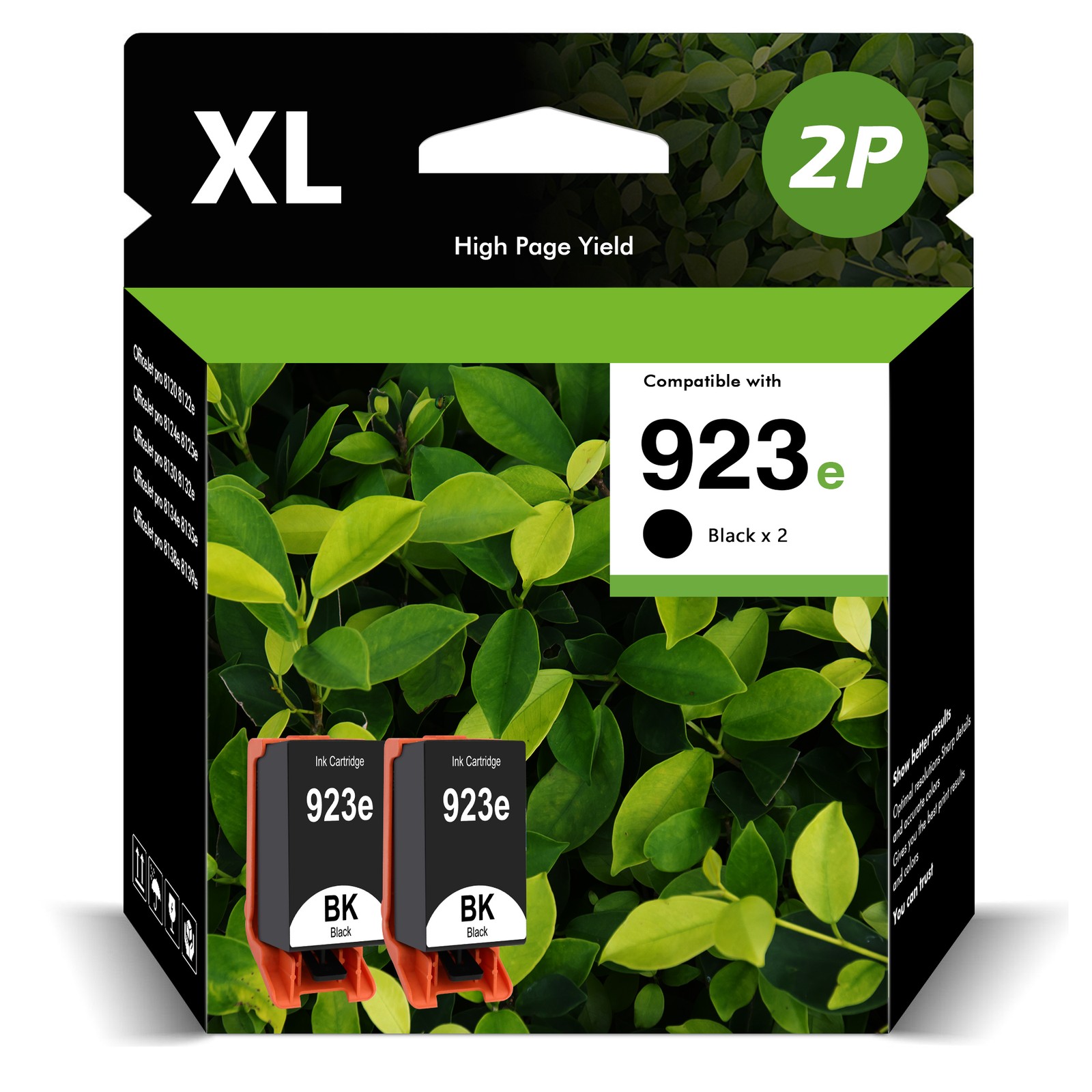 2-Pack Replacement Black 923e Ink Cartridges for HP OfficeJet Pro 8138e 8139e