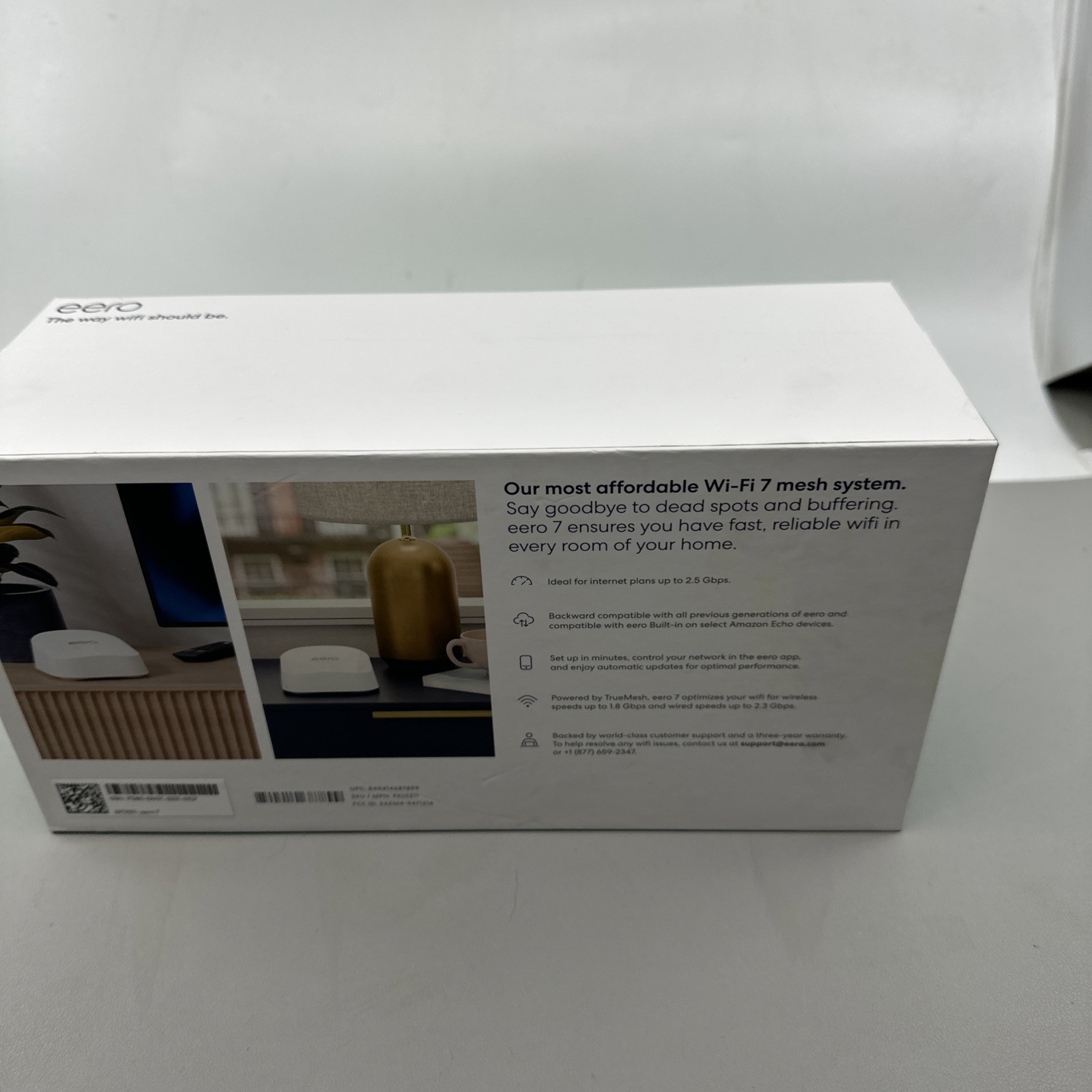 Amazon eero 7 Dual-Band Mesh Wi-Fi 7 System (2-Pack), Up to 2.5Gbps, 4,000 sq.ft