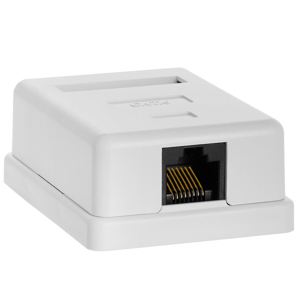RJ45 Ethernet Network Surface Mount Keystone Jack For Cat5E, Cat6 Cable