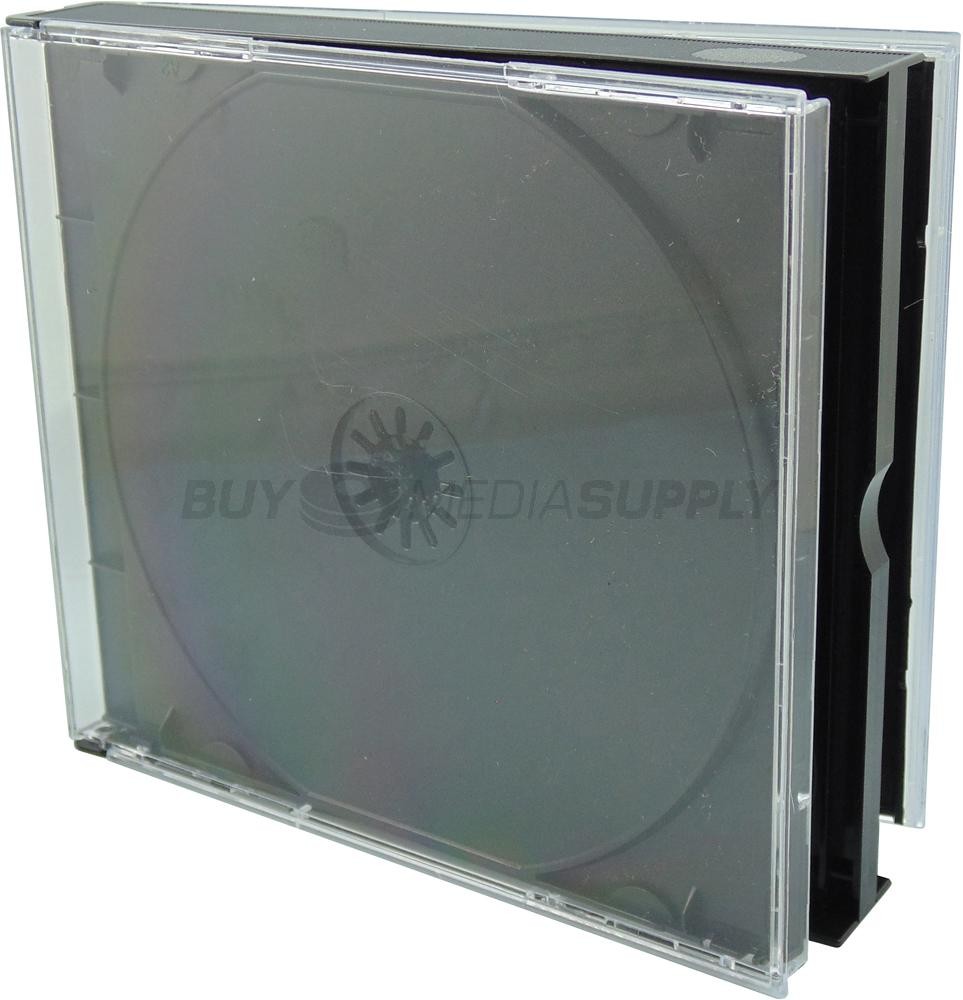 22mm Black Quad 4 Discs CD Jewel Case Lot