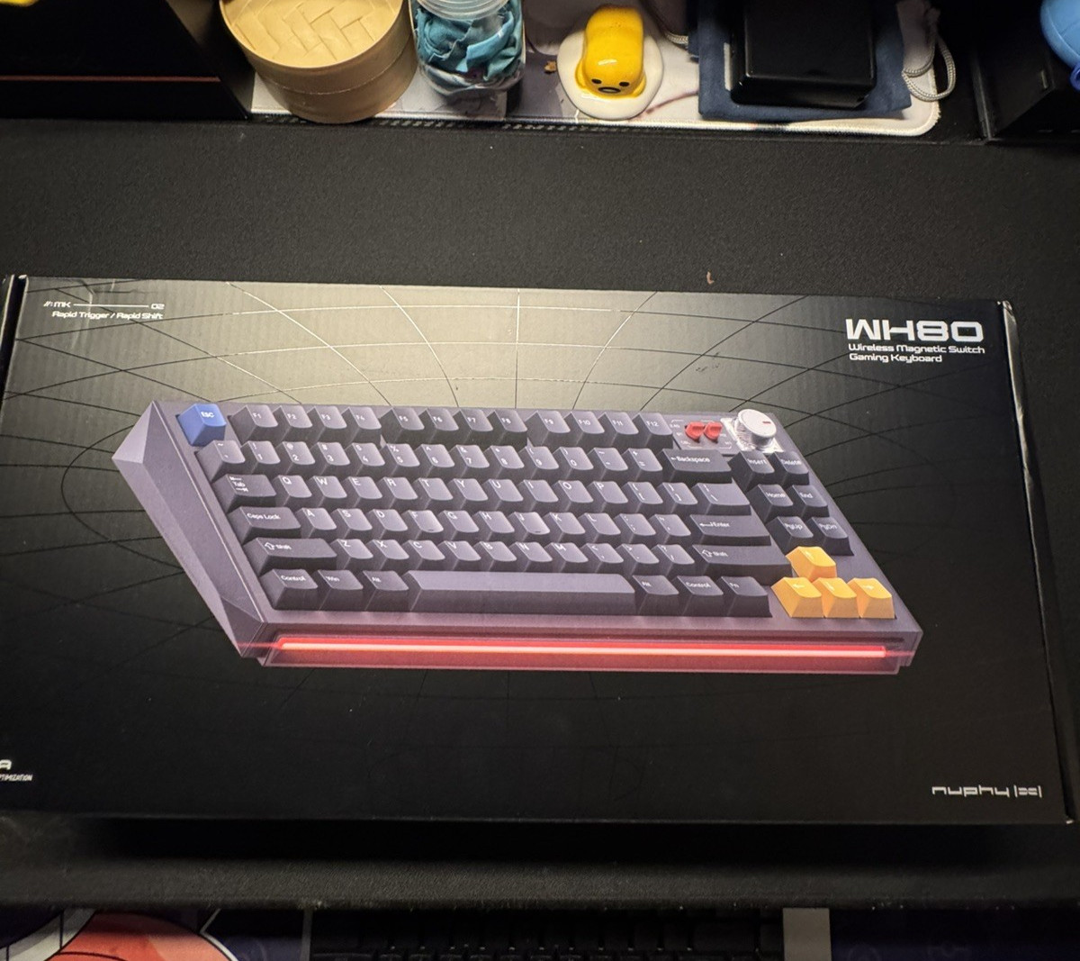 NuPhy WH80 Wireless Magnetic Gaming Keyboard HE 80% Black Open Box Dot Keycaps