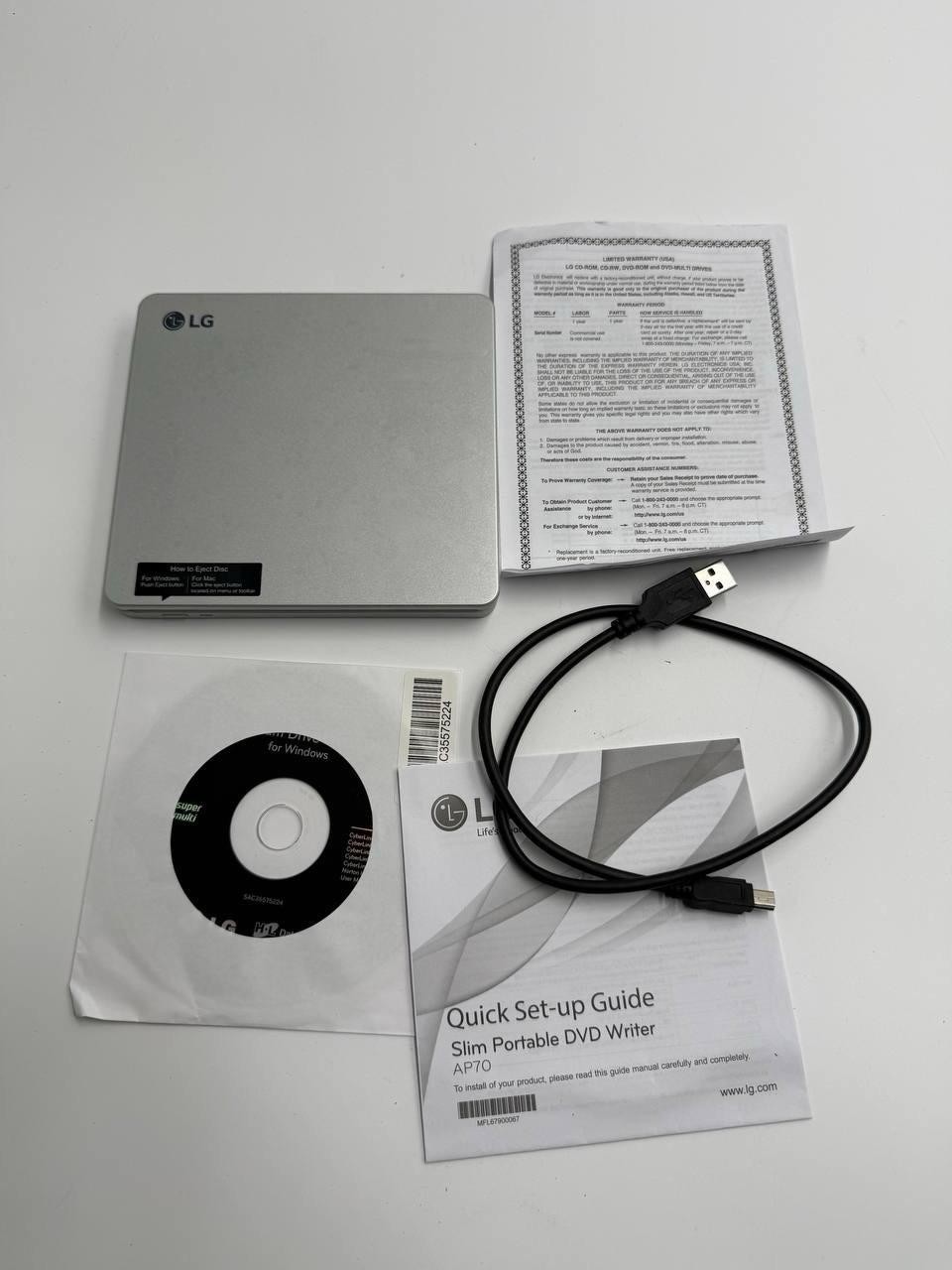 LG Super Multi Blade Ultra Slim Portable DVD Writer