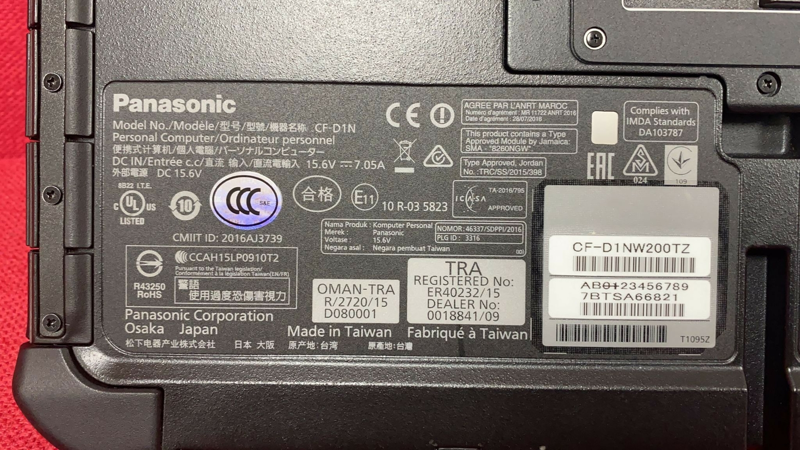 Panasonic CF-D1 MK3 Xentry Tablet 4GB Ram 1TB HDD Intel i5-6300@2.40 Grade A Tab