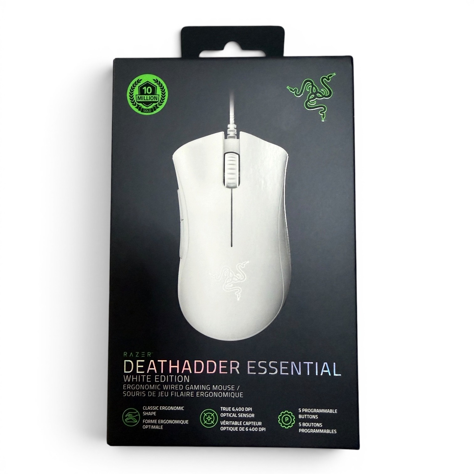 Razer DeathAdder Essential White Edition Ergonomic Wired Gaming Mouse