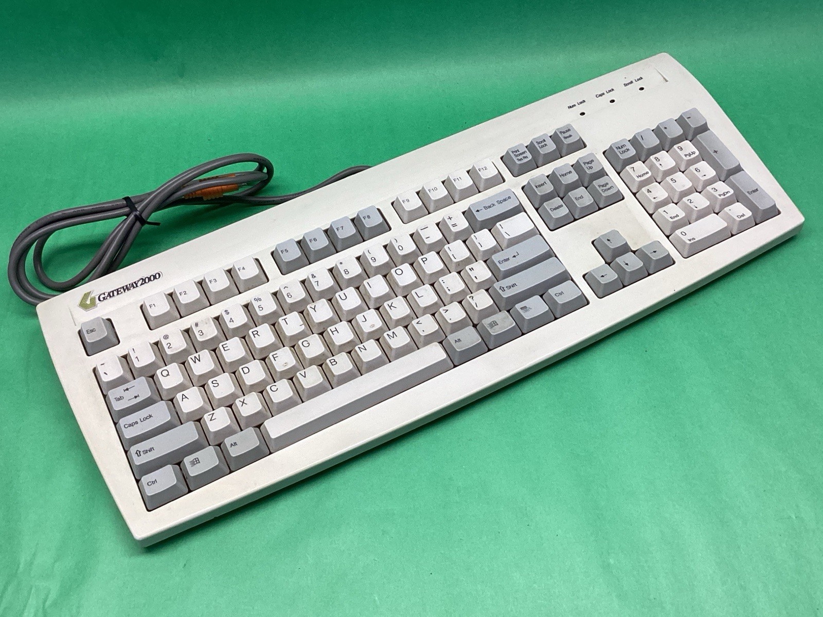 Vintage Gateway 2000 Windows Keyboard Beige 219600X-XX-XXX Tested & Working!
