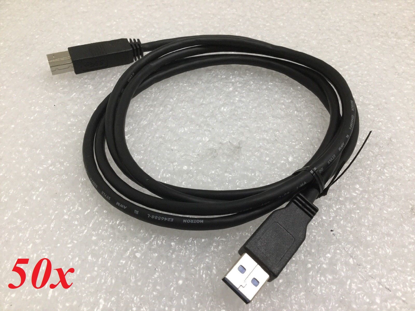 (Lot of 50) – USB 3.0 Cable – USB 3.0 Type A to Type B SS Cable – 5.10ft.
