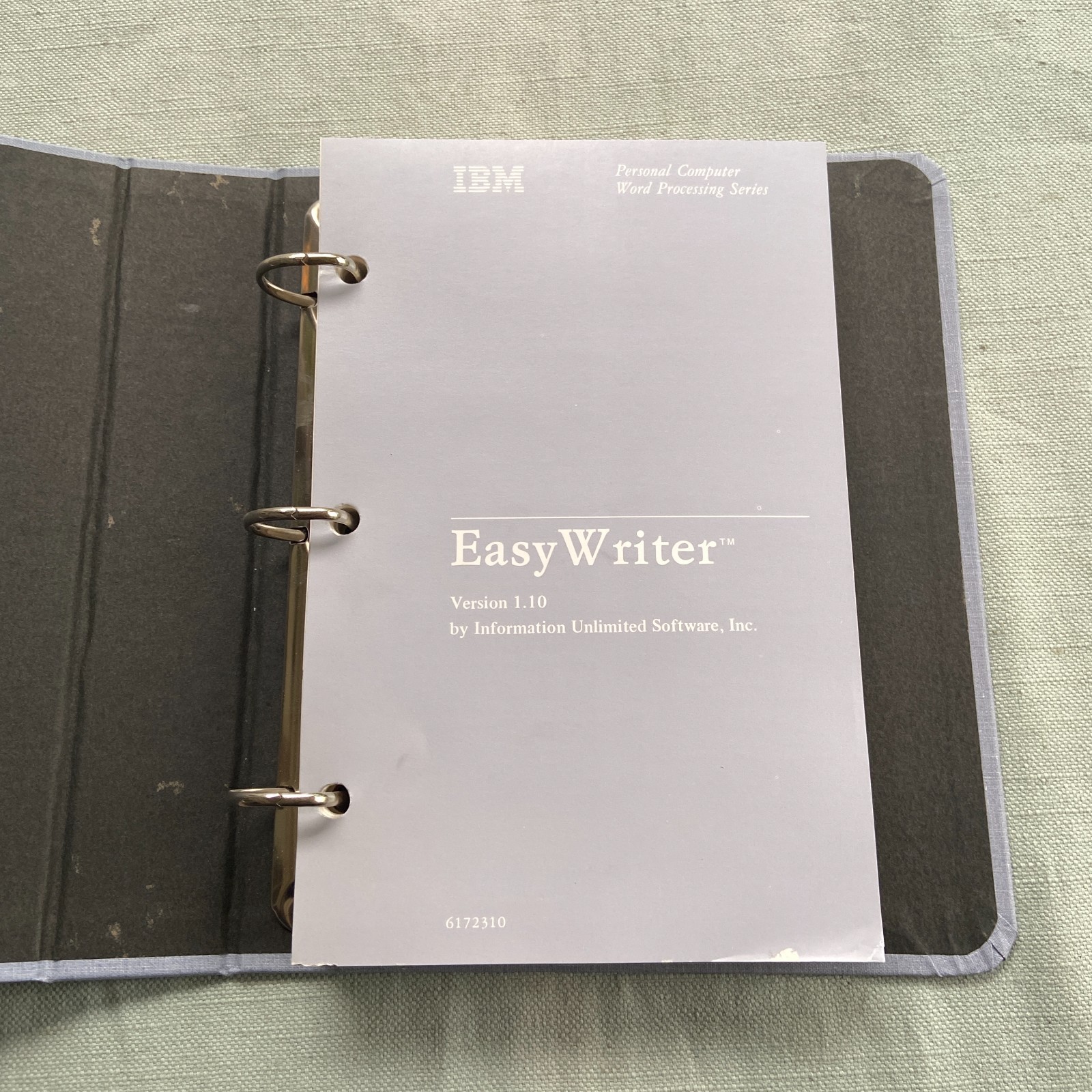 IBM EasyWriter User Manual Book 1982 2nd Edition Ver 1.10 6172310 PC Computer