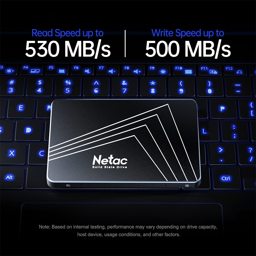 Netac 128GB SSD 2.5” SATA III 6Gb/s Internal Solid State Drive 500MB/s PC Latop