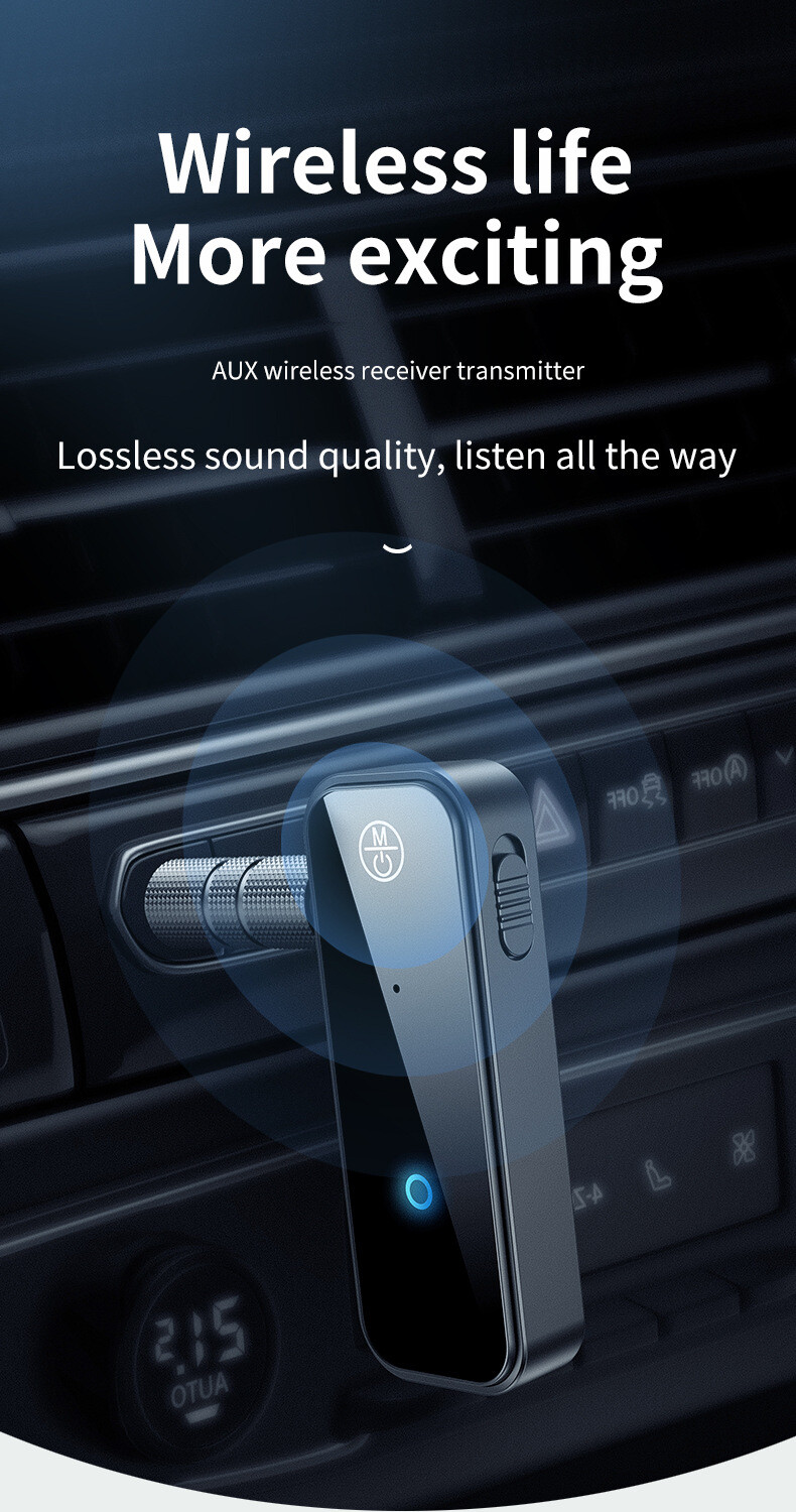 USB Wireless Bluetooth 5.0 Transmitter Receiver for Car Music Audio Aux Adapter