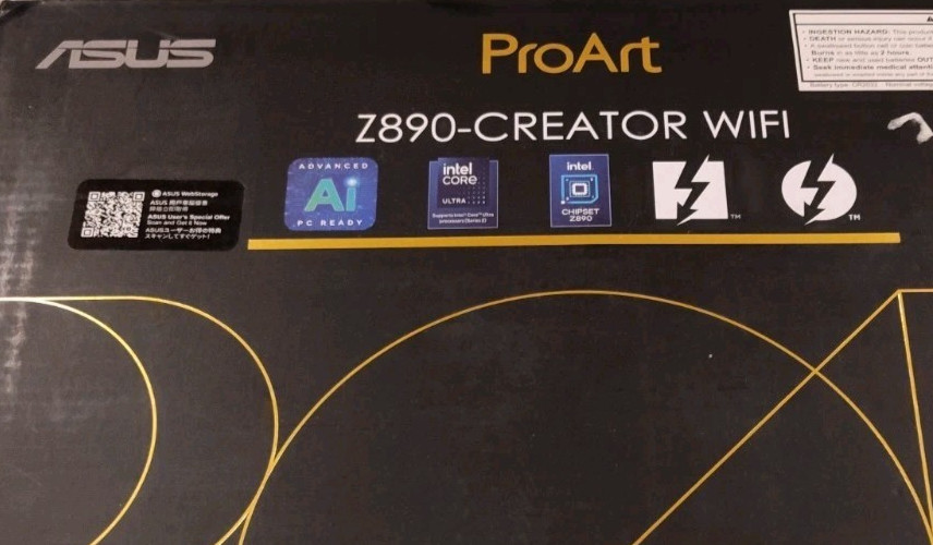 ASUS ProArt Z890-CREATOR WIFI Z890 LGA 1851 ATX Motherboard – OPEN BOX, TESTED