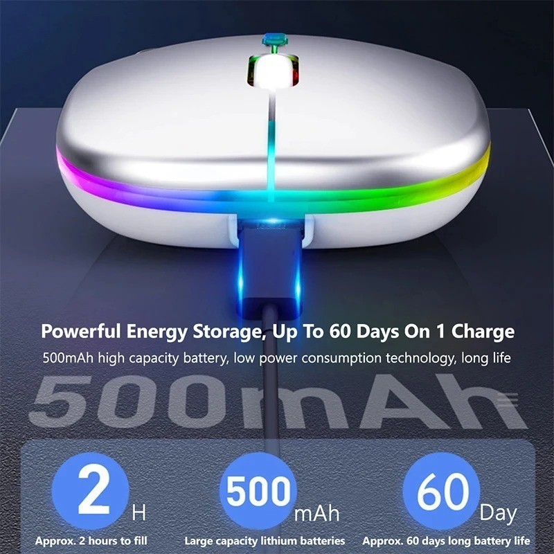 Wireless Bluetooth Mouse For MacBook Air Pro iPad iMac Tablet PC Rechargeable