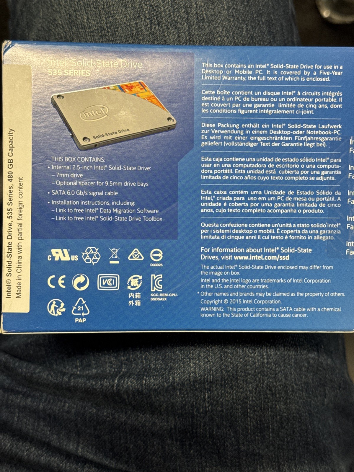 Intel Solid State Drive 535 Series 480gb 2.5 Inch