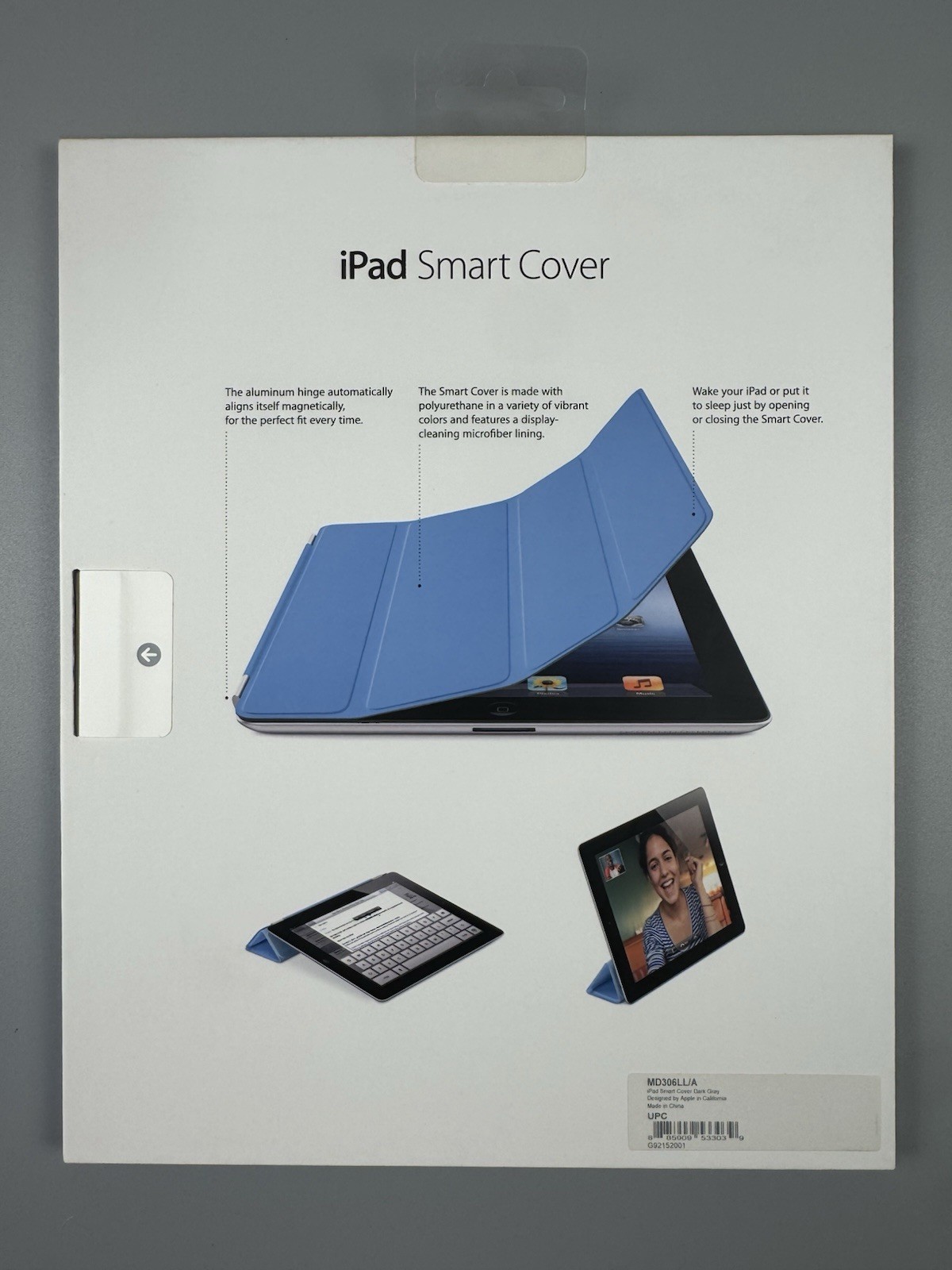 Apple iPad Smart Cover Dark Gray MD306LL/A Polyurethane Magnetic Case
