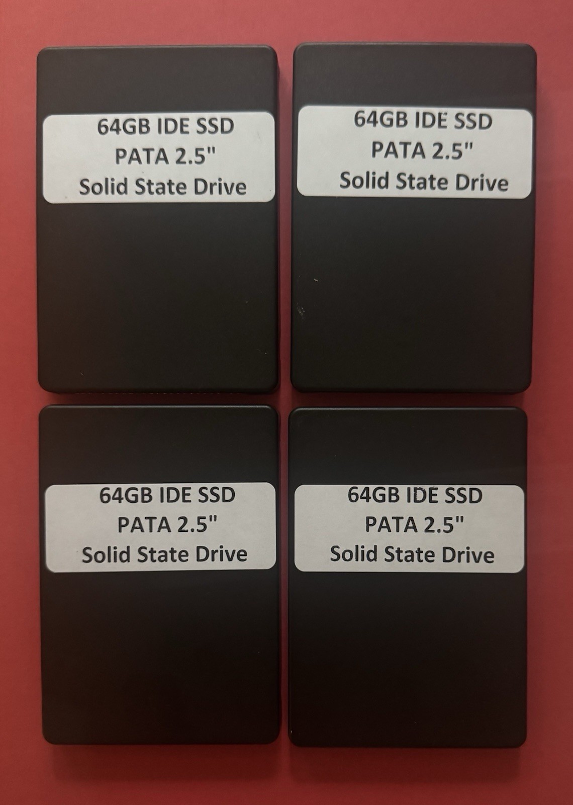 Lot Of (4) 2.5” IDE 64GB Internal Laptop SSDs – 44-pin PATA Solid State Drives