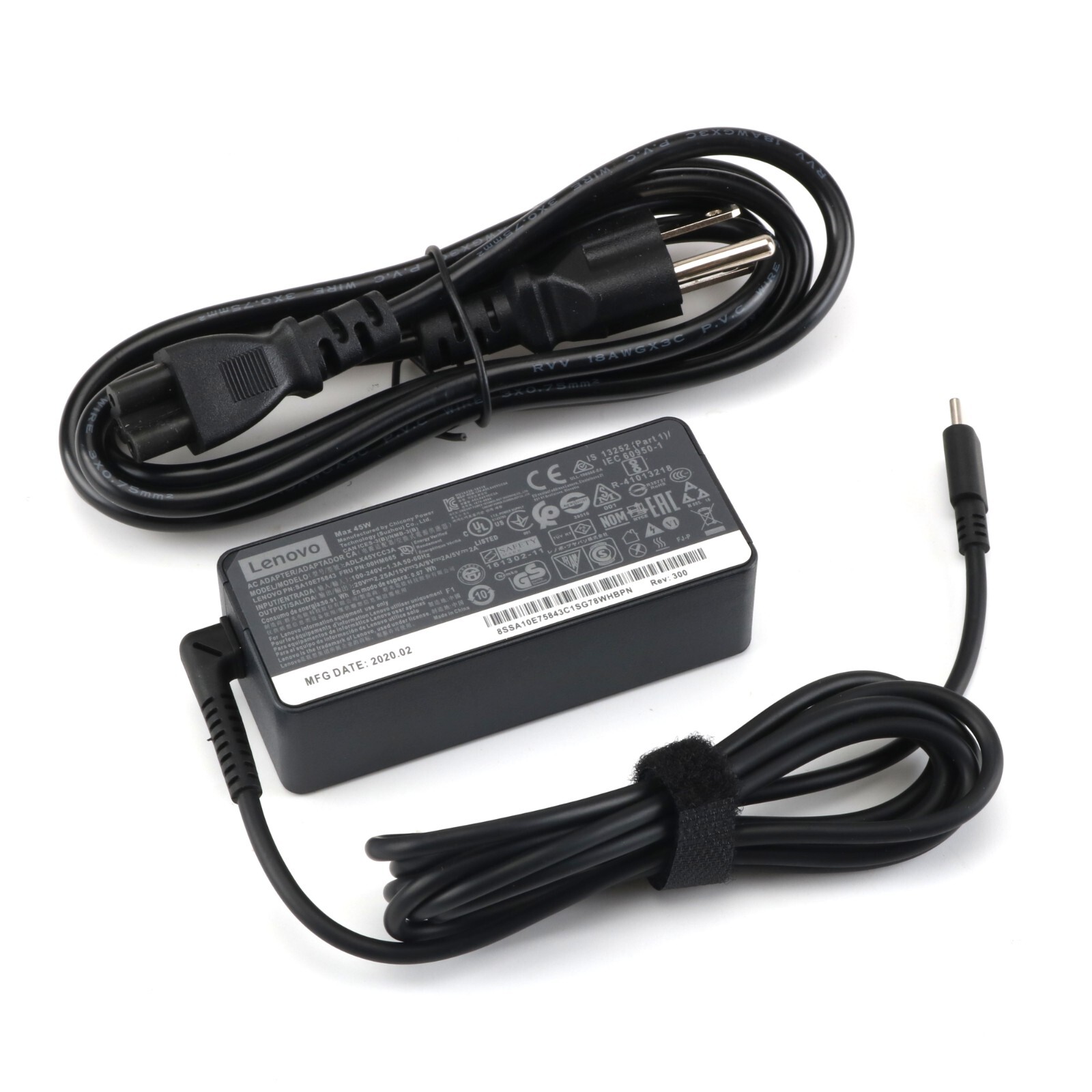 Genuine 45W USB-C Type-C Charger for Lenovo Chromebook 300e 100e 500e C330 S330