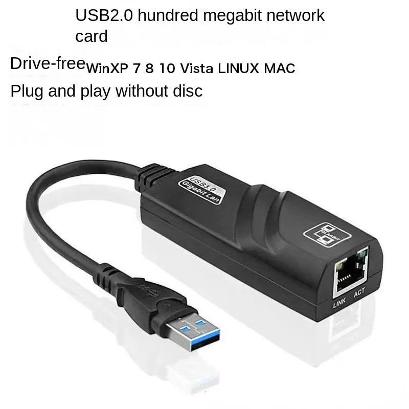 USB 3.0 Gigabit Ethernet LAN RJ45 1000Mbps Network Adapter For Windows PC Mac
